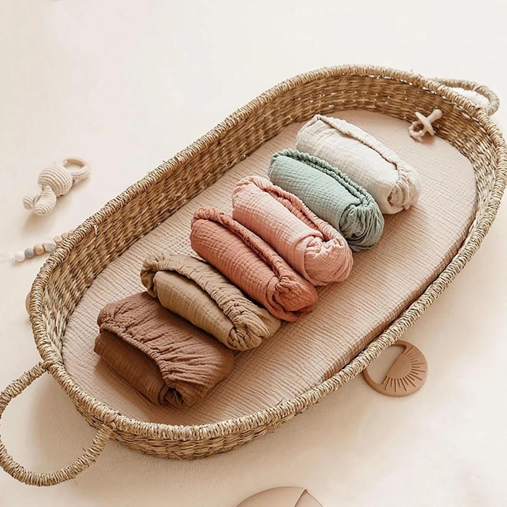 2Pcs/Set Breathable Newborn Changing Pad Cover Printed Cradles Mattress Cover Crib Fitted Sheets