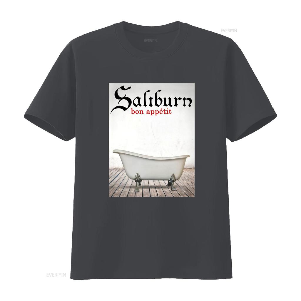 Gothic Saltburn Movie Bon Apptit Bathtub Funny Print Casual T Shirt vintage Washed graphic Breathable Stylish Slightly