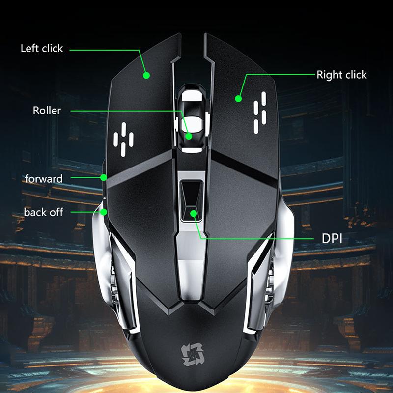 Игровая мышь для киберспорта, проводная, беспроводная, Bluetooth, бесшумная, для офиса, студентов, унисекс, 2.4G, оптическая мышь «три в одном».