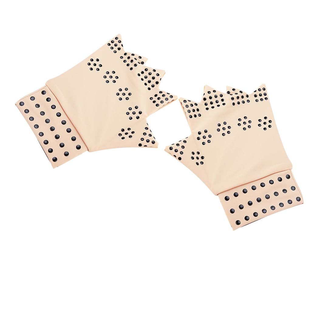 1 пара перчаток без пальцев унисекс нейлоновые компрессионные перчатки дышащие для повседневной жизни телесного цвета