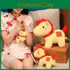 Color Gold Horse Plush Toy Animal Doll For New Year Decorations And Gift Kids