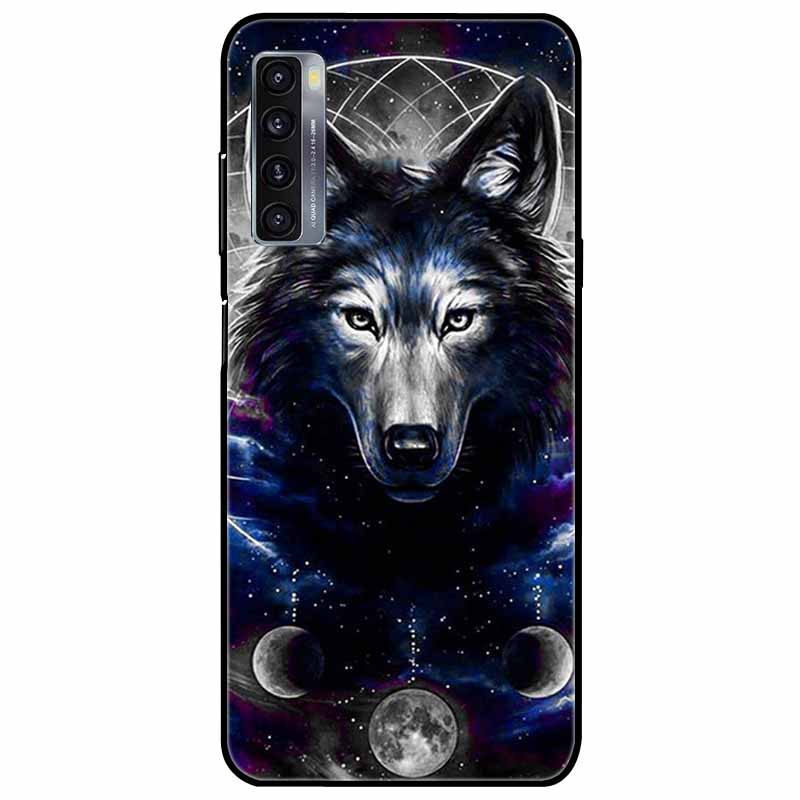 For TCL 20L Plus Case 20L+ Silicone Soft Shockproof TPU Back Cover for TCL 20S 20L Case Black Bumper Painted Funda TCL20S Capa