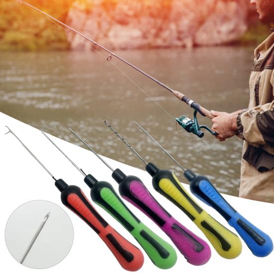 5 шт. Набор игл для насадки, крючки для вязания, нескользящая ручка, удобный захват, иглы для оснастки, набор рыболовных снастей для ловли карпа