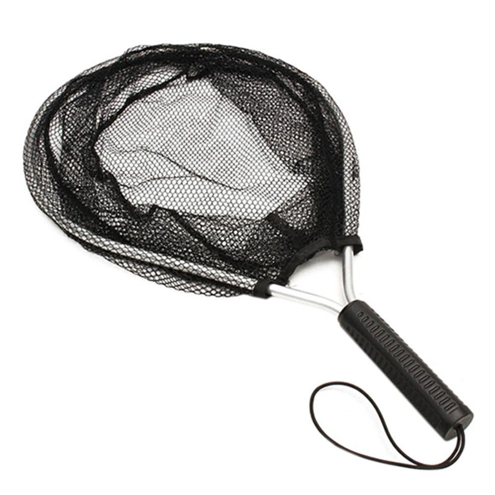 Aluminium Portable Trout Fly Fishing Mesh Nylon Hand Net Fish Saver Landing Nets Fishing Net