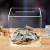 Coins Bank Large Capacity Enter Only Dustproof Space-saving Empty Storage Lightweight Transparent Acrylic Piggy Bank Birthday Gift