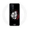 Чехол для Oppo A74 5G - MANIACASE - La casa de papel Маска El Profesor Split - Гибкий - Белый - Унисекс