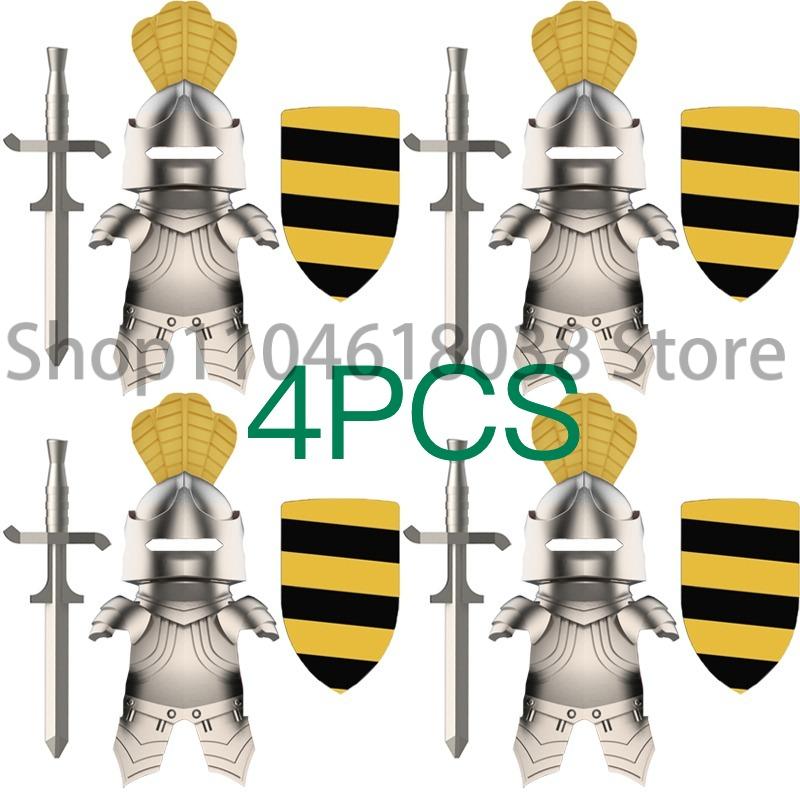 Средневековые Военные Фигурки Осьминог Морской Демон Рыцари Строительные Блоки Оружие Аксессуары Меч Храм Копье Щит MOC MINiBricks