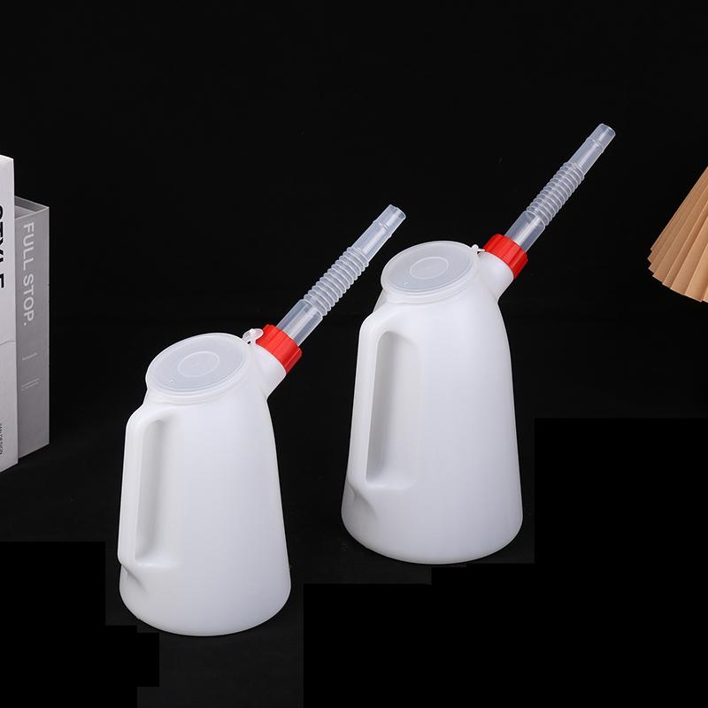 1.2L/2L/3L/5L Oil Measuring Jug Petrol Can Fuel Tank With Pouring Flexible For Automotive Garage Oil Measuring Container