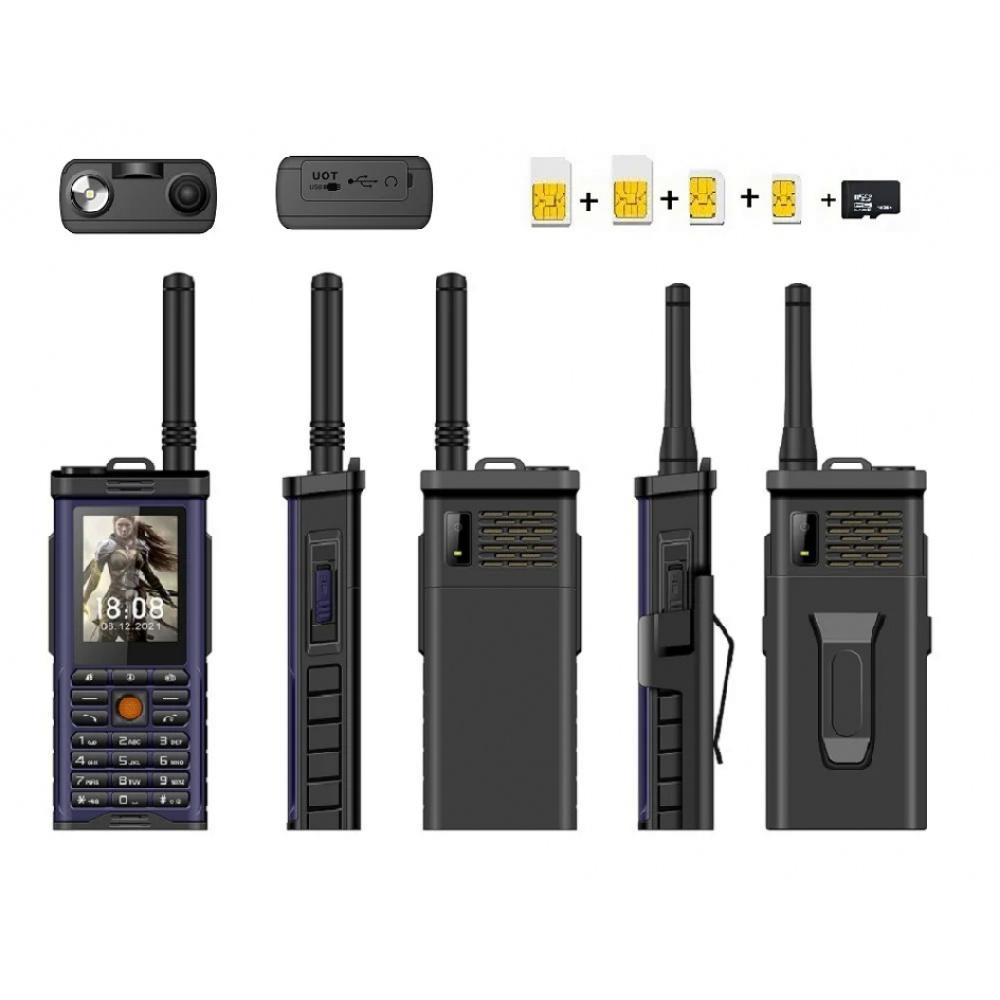 Outdoor Long-lasting Battery four-Sim Four-standby Mobile Phone Pull-up Antenna Signal Strong Button Function Machine