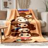 Cheburashka Soft and comfortable flannel Suitable for sofas living rooms outdoor camping travel and also makes a great anniversary gift
