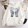 Zip Up Sweater Vintage Butterfly Hoodie Women's Coat Top