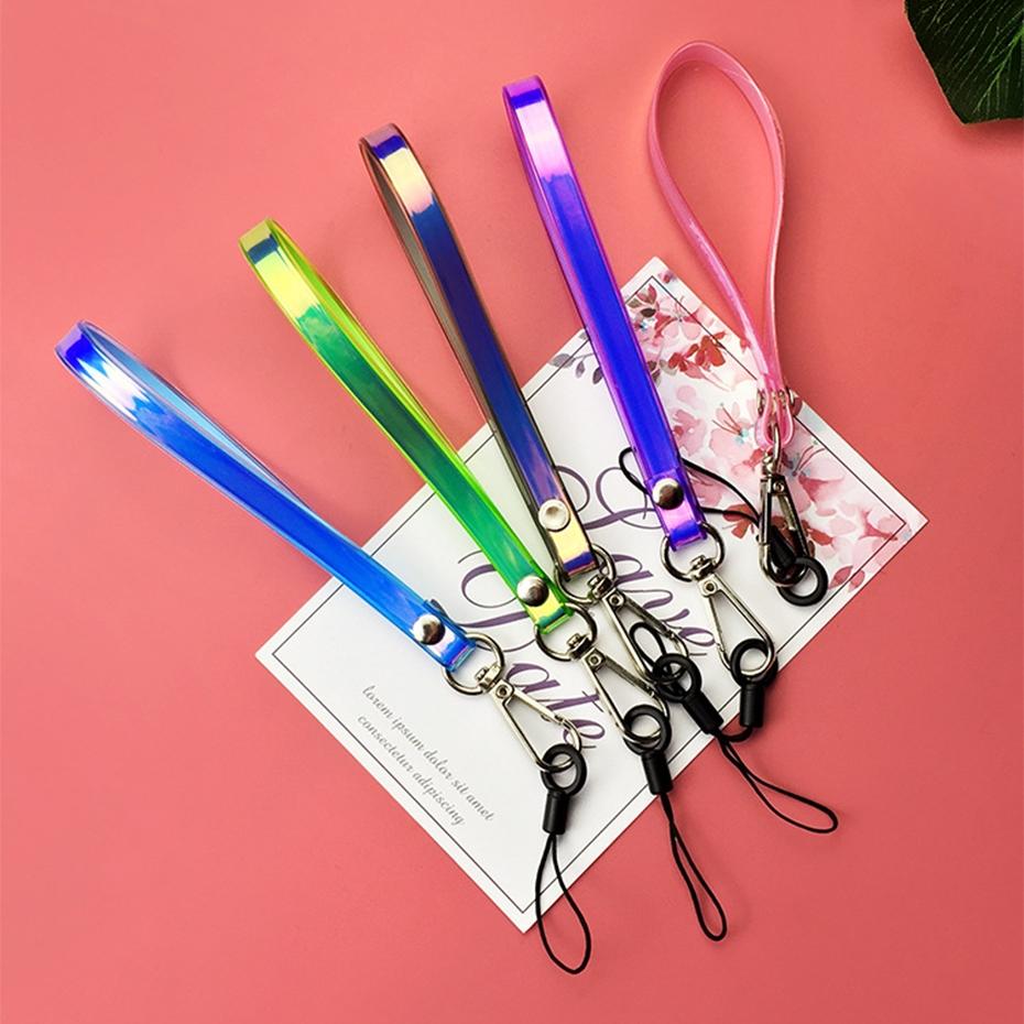 Factory Price Laser Discolor Weaving Lanyard for Keys ID Card Mobile Phone Neck Strap for Phone USB Badge Holder Hang Rope