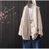 2022 Spring and Autumn Fashion New Women's Western Style Casual Cardigan Jacket Solid Color Long-sleeved V-neck Sweater