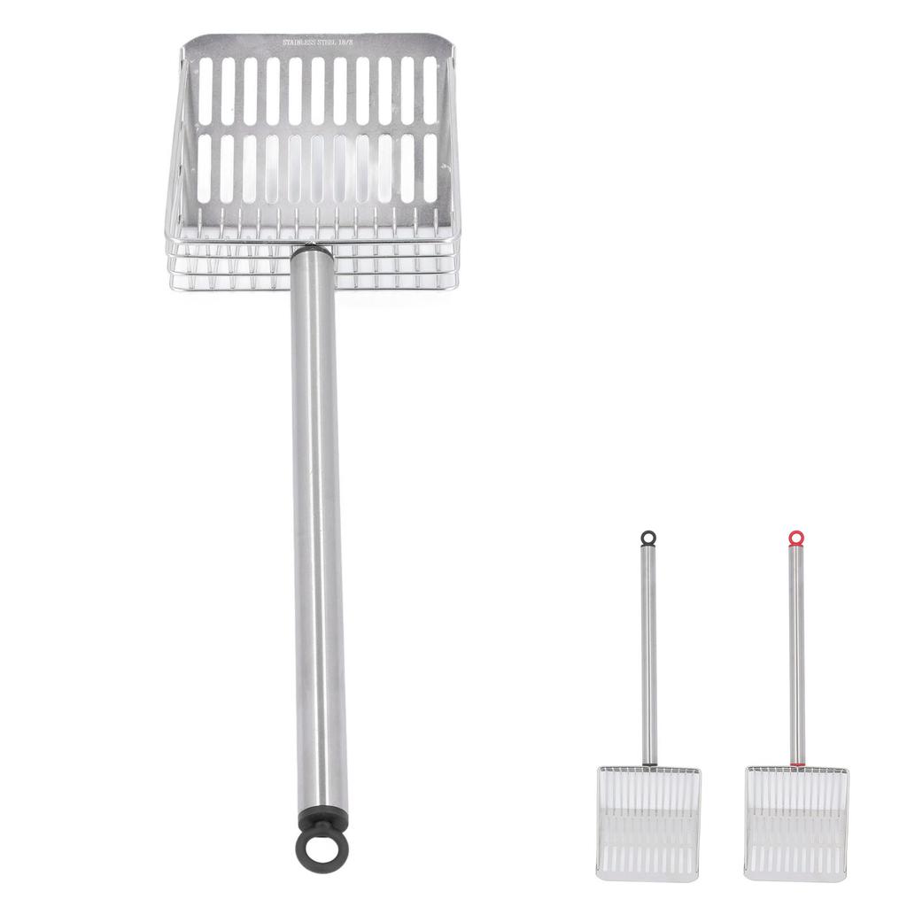 Совок для кошачьего туалета с длинной ручкой, металлический, съемный, антиразбрызгивающий, быстрая фильтрация, лопата для кошачьего туалета