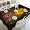 Decorated Wall Tablecloth Fashion Flower Pattern Waterproof Thicken Rectangular And Round Table Cloth For Wedding