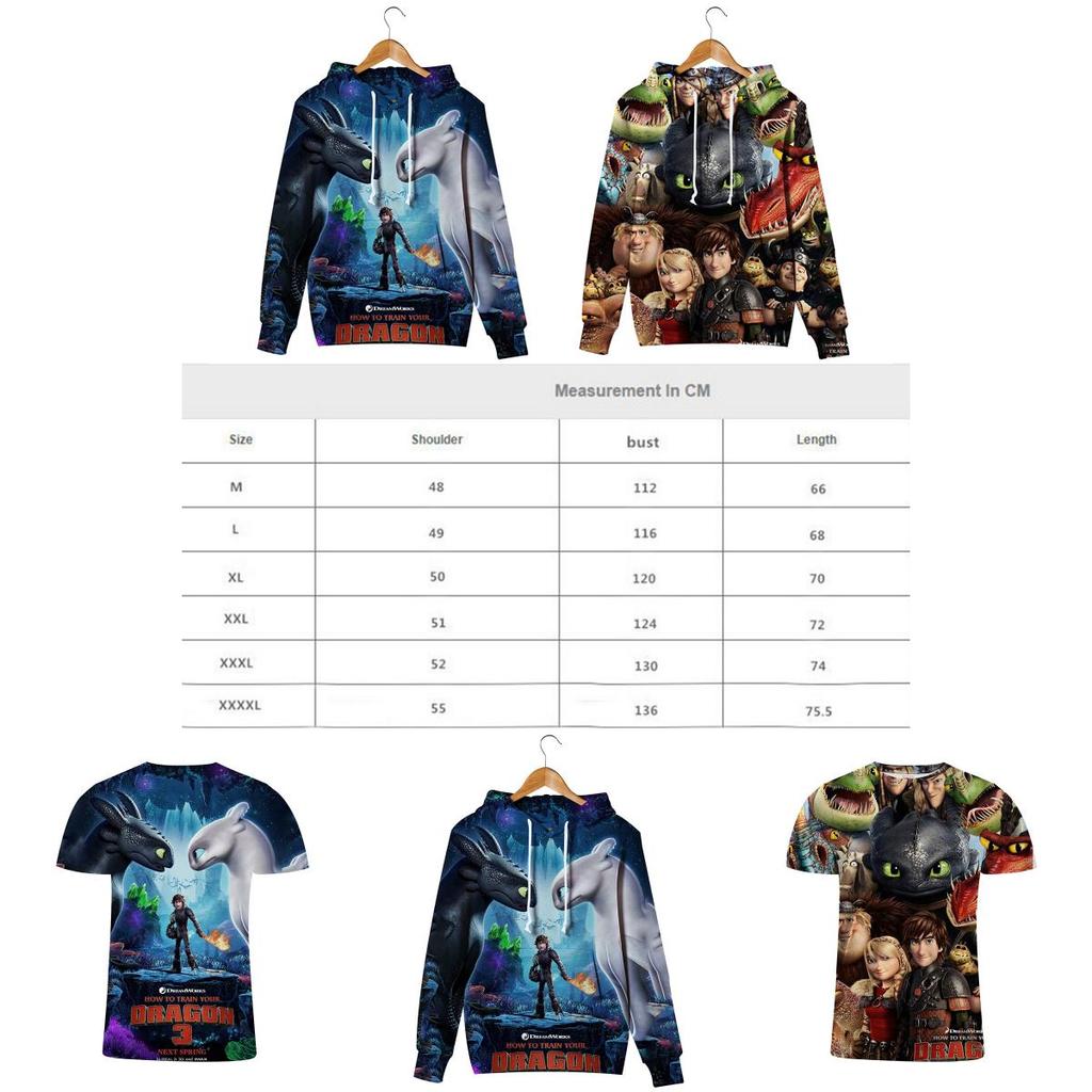 How To Train Your Dragon Men Women 3d Print Casual T Shirt With High Definition Graphics