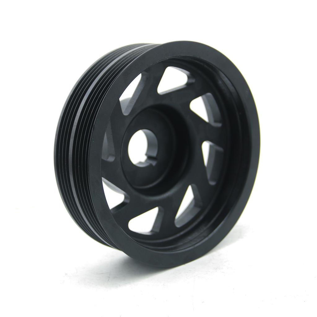 Изнашиваемые детали автомобиля, красная/черная заготовка, алюминиевый легкий шкив коленчатого вала, подходит для Subaru Impreza WRX