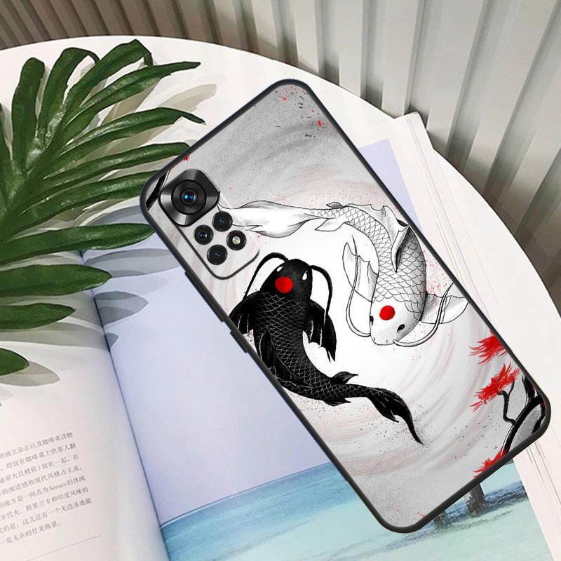 Чехол Funda с китайскими карпами Кои для Xiaomi Redmi Note 14 10 11 12 13 15 Pro Plus Чехол для Redmi 15 15C 14C 12C 10C 13C