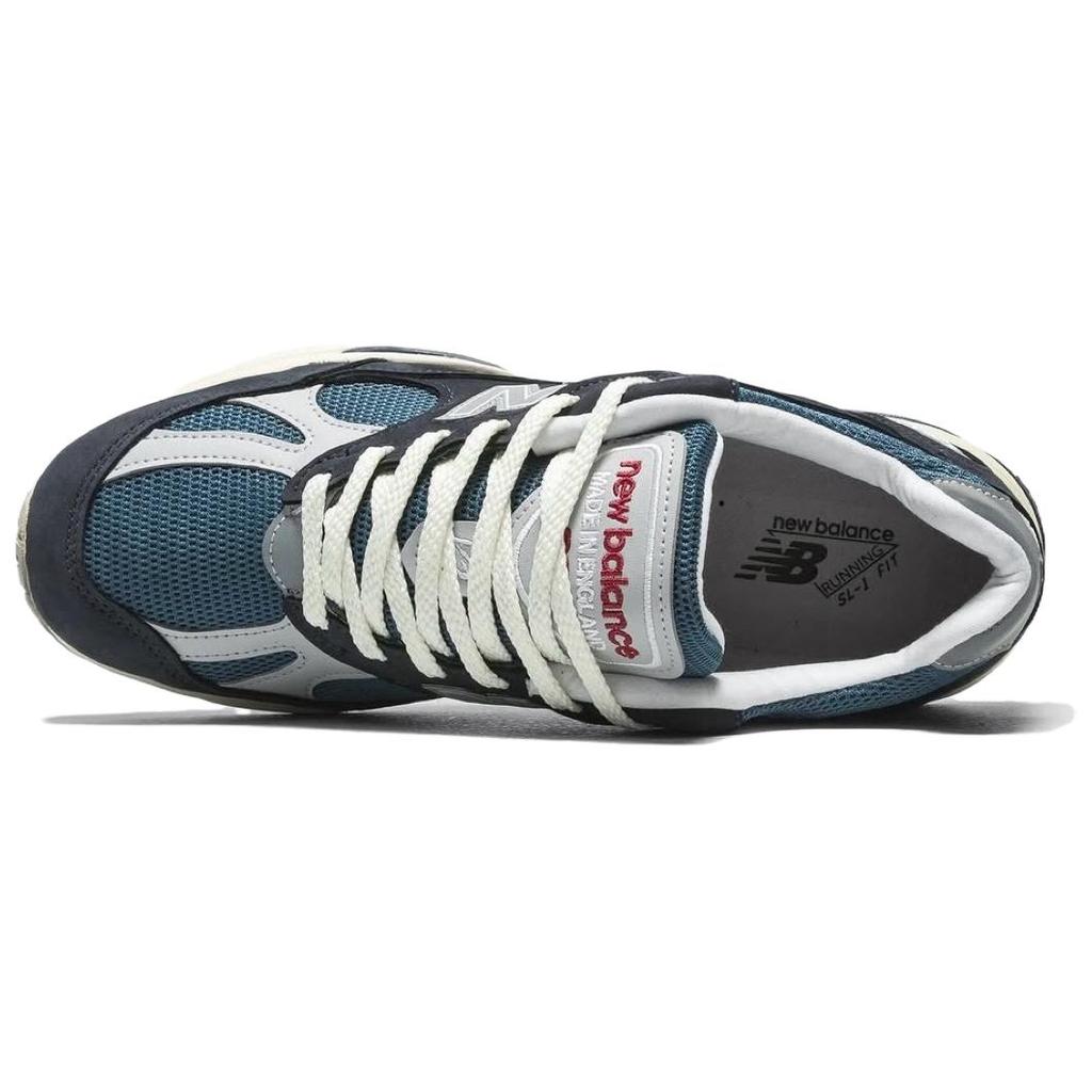 New Balance 991v2 Сделано в Англии Винтаж Спортивный комплект - Темно-синие мужские кроссовки Синий Винтаж-Темно-серый U991VN2