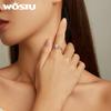 WOSTU Женские открытые кольца из стерлингового серебра 925 пробы с розовыми бабочками, блестящее прозрачное регулируемое кольцо с цирконием, семейные украшения для дня рождения, вечеринки