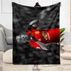 Man Player Celebrates Blanket Durable Comfort Perfect for Couch Chair Bedding Four Seasons Universal Playful Design Gifts For Family Or Friends