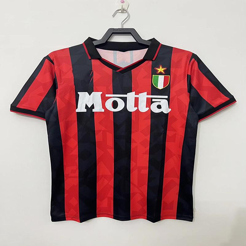 06 Финал Лиги Чемпионов Специальное издание AC Milan Ретро-футболка №. 22 Кака 95-96 Домашняя футболка Классическая футбольная форма с длинным и коротким рукавом