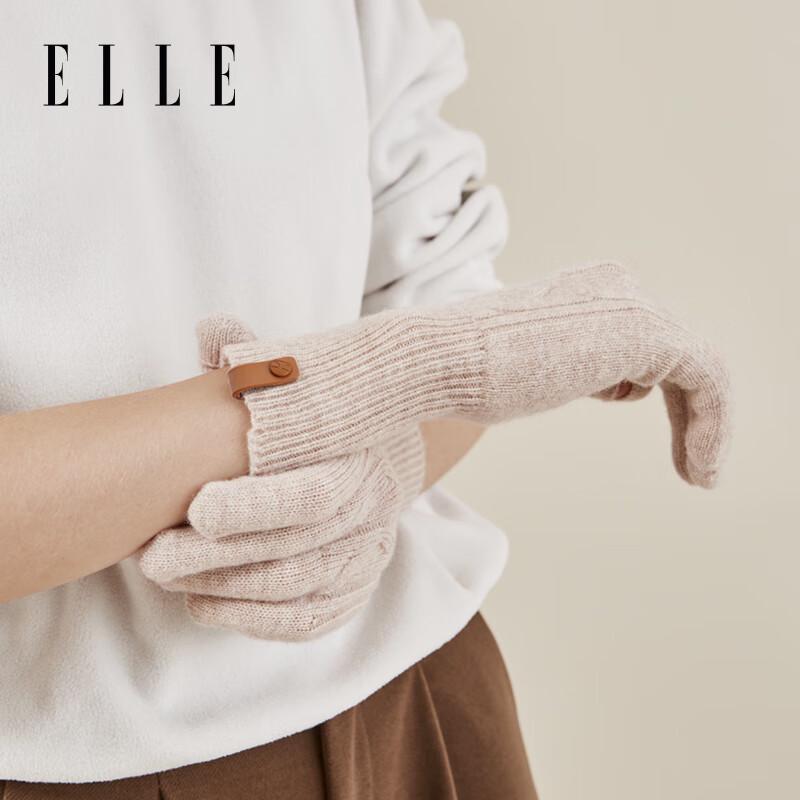 Женские зимние перчатки ELLE из 100% ягнячьей шерсти с сенсорным экраном