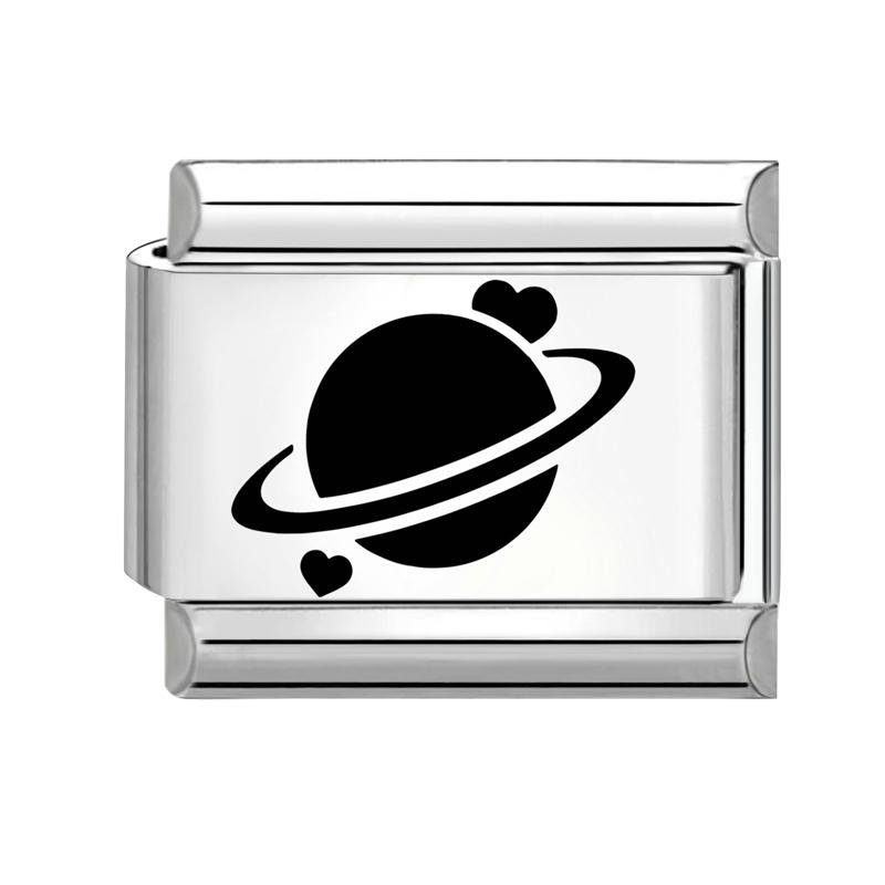 Лазерная гравировка Планета Глаза Шара №8 Сердце Змеи Рыба Итальянский Шарм Звенья Подходит для 9-мм Браслета из Нержавеющей Стали Мужчины Женщины Сделай Сам