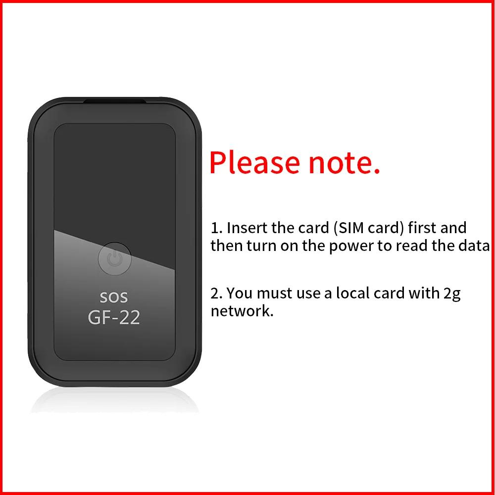 GF-22 Car Tracker Device Strong Magnetic Automatic Alarm Motorcycle Car Mini GPS Trackers Voice Control Anti-Lost Device Locator