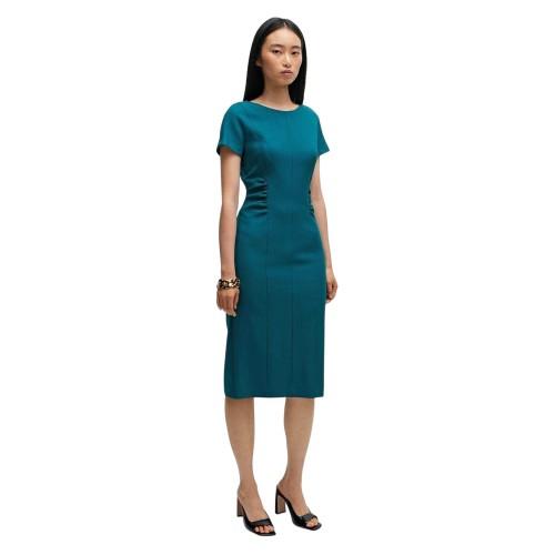 Boss Womens/Ladies Crew Neck Short-Sleeved Midi Dress