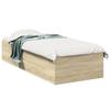 VidaXL Bed Frames Sonoma Oak 90x190 Cm Engineered Wood, Bedroom Furniture, Slatted Base, Panel Bed, Bed, Bed 3281065