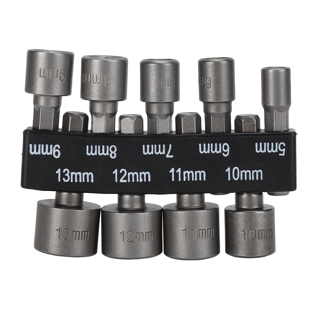 9Pcs Socket Bit 14in Hex Shank Chrome Vanadium Steel Screwdriver Sockets with Storage Holder
