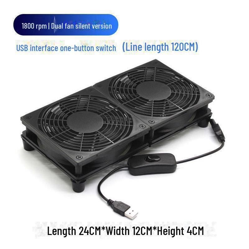 Бесшумный USB 5 В 12 см осевой вентилятор охлаждения для радиаторов, маршрутизаторов, корпусов и телевизионных приставок