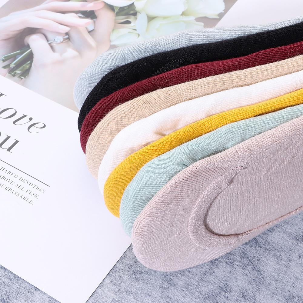 Women Breathable Non-slip Ankle Hosiery Low Cut Boat Socks Cotton