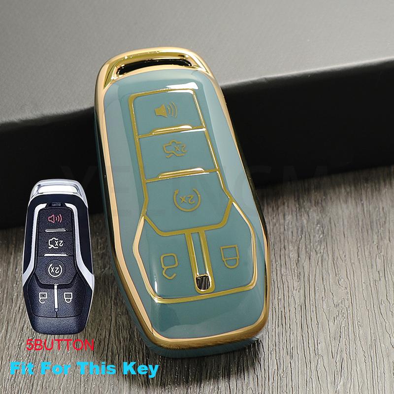 5 Кнопок ТПУ Чехол для Пульта Автомобильного Ключа Для Ford Fusion F-150 Edge Explorer Mustang Lincoln MKZ MKC Platinum 2016 F150 Lariat Чехол
