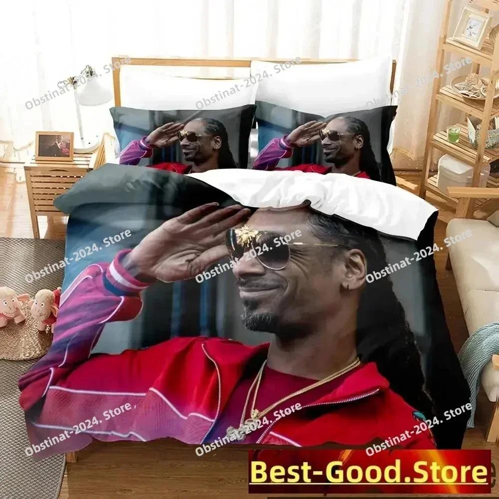 3D Постельное белье Snoop Dogg Рэпер Комплект постельного белья Печатное одеяло Покрывало Пододеяльник Наволочка 3 предмета Комплекты Детский Взрослый Размер