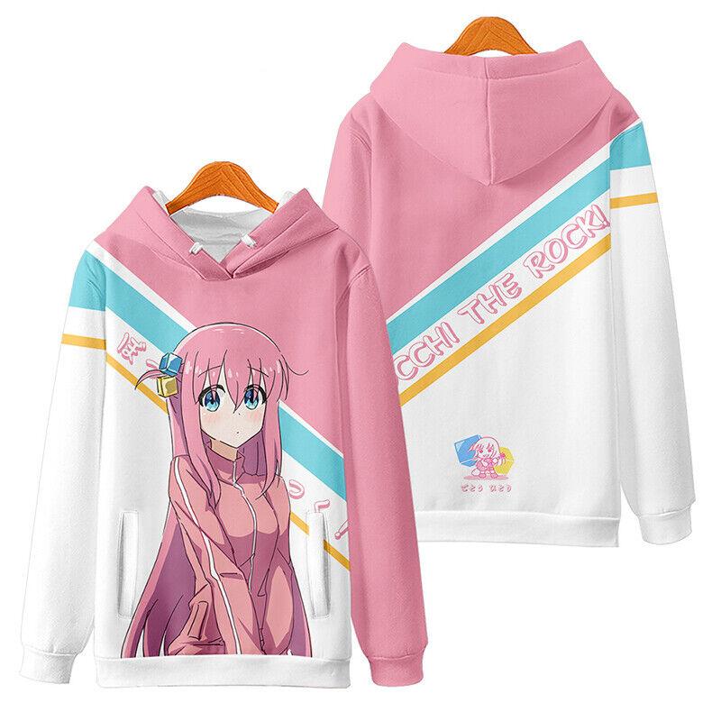 Осень Аниме Bocchi The Rock 3D Print Hoodies Мужчины Женщины Мода Повседневные Толстовки Большие Толстовки С Капюшоном Пуловеры Спортивный Костюм Одежда