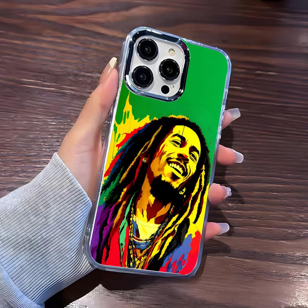 Чехол для телефона Bob Marley Rasta Lion для IPhone 17 Pro Max 16 15 14 Pro Max IPhone 13 Pro Max 11 Plus Прозрачная крышка