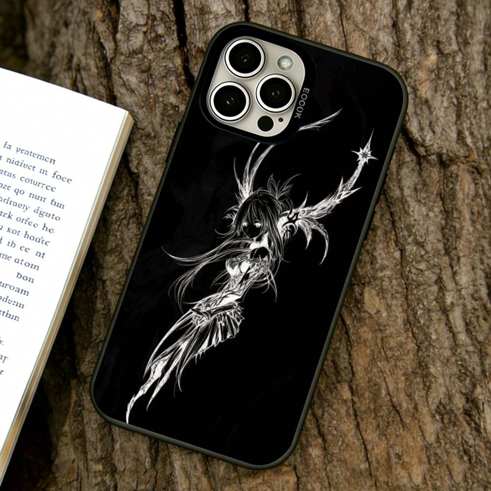 Арт Черные Ангелы и Демоны Чехол для Телефона Для iPhone 17,16,15,14,13,12,11 Plus,Pro Max,XS,Красочный Серебряный Чехол Funda Cover