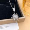 Necklace European and American new retro snowflake cross necklace accessories women's high sense fashion collarbone chain accessories