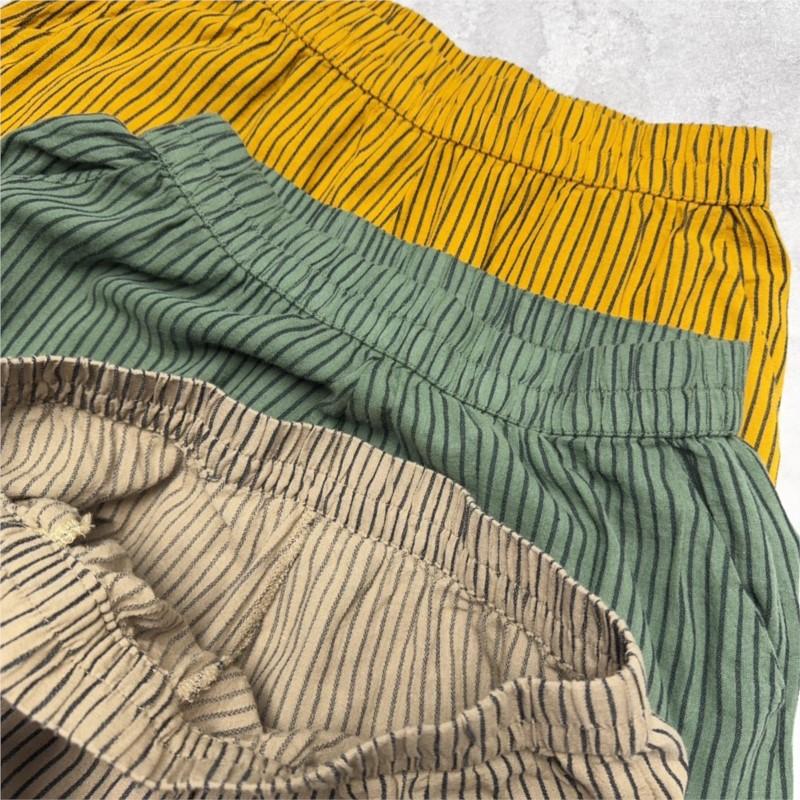 Johnature Японские полосатые повседневные брюки весна-лето свободные широкие женские шаровары длиной до щиколотки