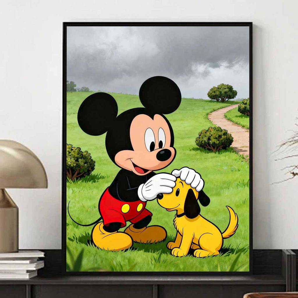 Disney diamond art painting kit Mickey and Pluto 5D handmade diy diamond painting, home wall decoration