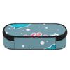 Pen Case Multi Compartment Durable 300D Polyester Full Zipper Closure with Main Compartment Mesh Pocket and Pen Slots for Students