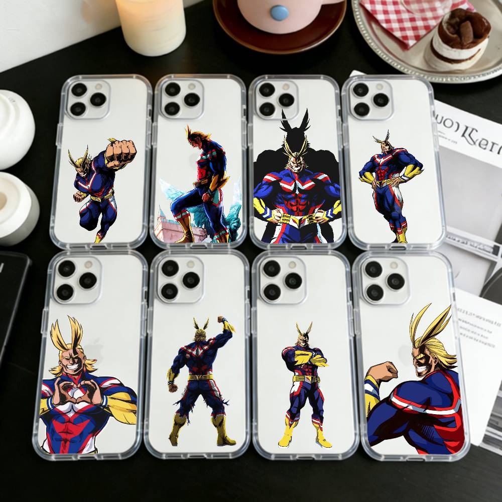 T-Тошинори Y-Яги MHA Всемогущий Чехол для Телефона Для iPhone 17 16 15 14 13 12 11 Mini Pro Max Plus Прозрачный Чехол