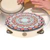 Hand Held Wood Tambourine 8 Inch Jingles Musical Educational Instrument for Adult and Children
