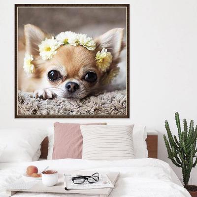 5D Diy Алмазная картина Милая собака Алмазная вышивка Чихуахуа Вышивка крестом Горный хрусталь