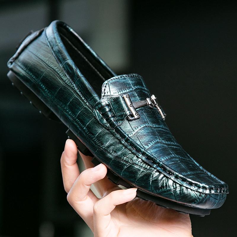 Модные повседневные кожаные мужские слипоны, удобные элегантные лоферы, новый дизайн, мужские деловые туфли на плоской подошве, универсальная мужская обувь для вождения, мокасины