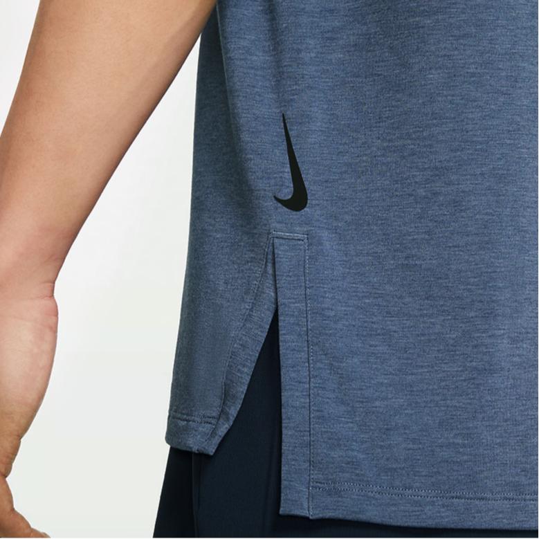 Men's Nike Tank Tops Men's Blue Gray Crew Neck Moderate Straight Fit