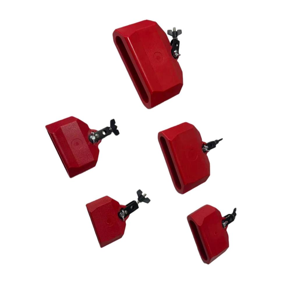 Dual-Tone Wooden & Plastic Fish Clappers with Stand - Red & Blue, High & Low Pitch Percussion Instrument