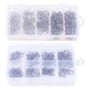 100/120Pcs Fishing Pin Connectors with Storage Box Mini Size Portable Hanging Fishing Snap Swivels Pins Fishing Accessories